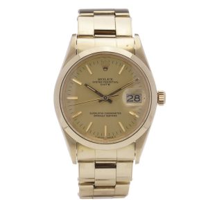 Vintage Rolex Oyster Perpetual Date 15007 Gold Watch, Circa 1970s