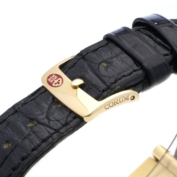 Corum Tabogan 18ct Yellow Gold Watch with 0.54cts Diamonds on original black leather strap