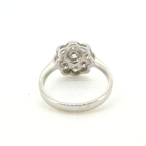Diamond Daisy Flower Cluster Ring, 1.20 carat total