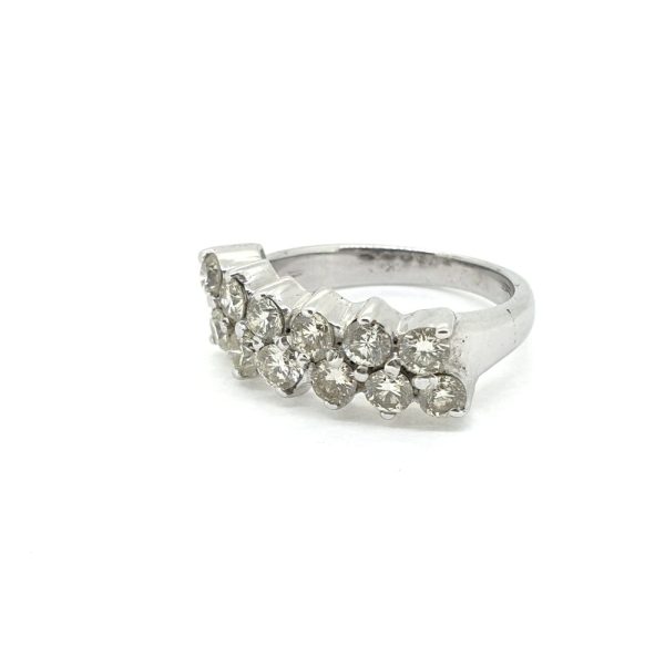 Contemporary Diamond Cluster Dress Ring, 1.20 carat total