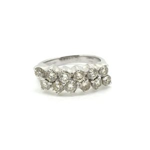 Contemporary Diamond Cluster Dress Ring, 1.20 carats