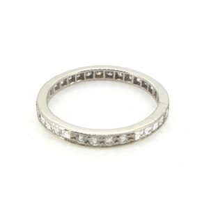 Diamond Full Eternity Band Ring in Platinum, 0.90 carat total