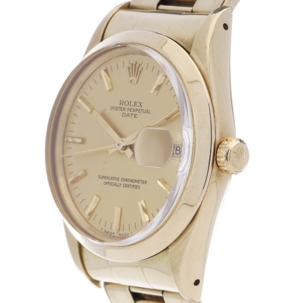 Vintage Rolex Oyster Perpetual Date 15007 Gold Watch, Circa 1970s