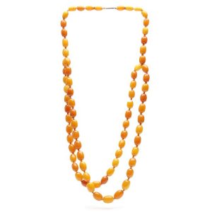 Vintage Natural Baltic Amber Bead Necklace