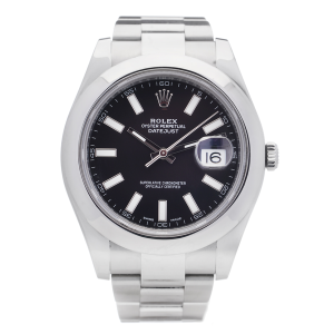 Rolex Oyster Perpetual Datejust II Steel 116300 Watch with Black Dial