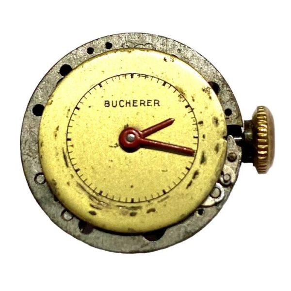 Vintage Bucherer Ruby Diamond 18ct Yellow Gold Manual Watch