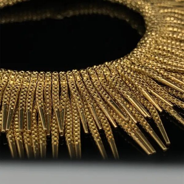 Vintage 1960s Italian 18ct Yellow Gold Fringe Bracelet