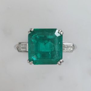3.81ct Colombian Emerald and Diamond Ring