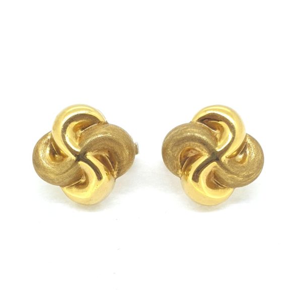 Chiampesan 18ct Yellow Gold Swirl Stud Earrings
