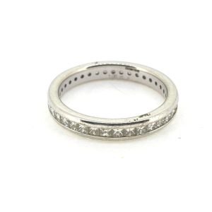 Princess Cut Diamond Full Eternity Band Ring, 1.00 carat total