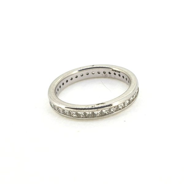 Princess Cut Diamond Full Eternity Band Ring, 1.00 carat total