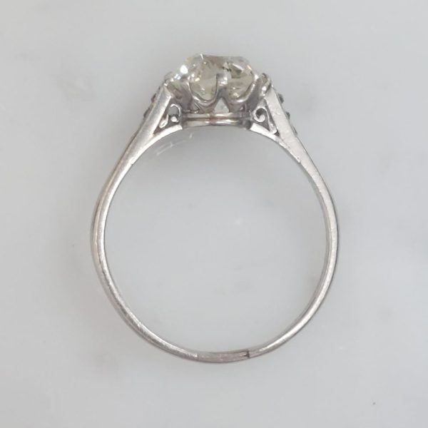 Antique Art Deco 1.64ct Old Cut Diamond Ring