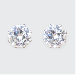 1.80ct Round Brilliant Cut Diamond Stud Earrings