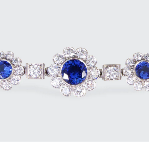 6cts Tanzanite and Diamond Cluster Bracelet