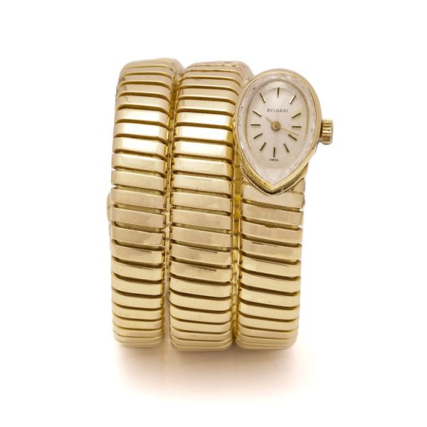 Vintage 1960s Ladies Bvlgari Serpenti Tubogas 18ct Gold Watch