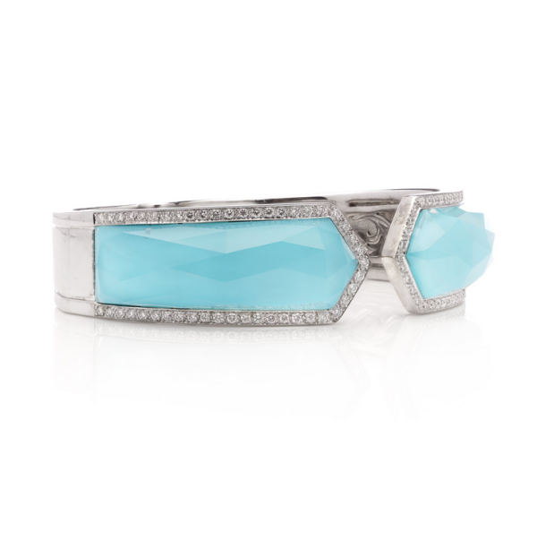 Stephen Webster Crystal Haze Quartz and Diamond Bangle Bracelet