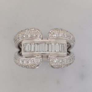 Vintage Diamond Buckle Dress Ring