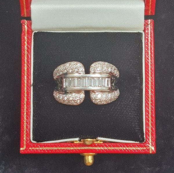 Vintage Diamond Buckle Dress Ring
