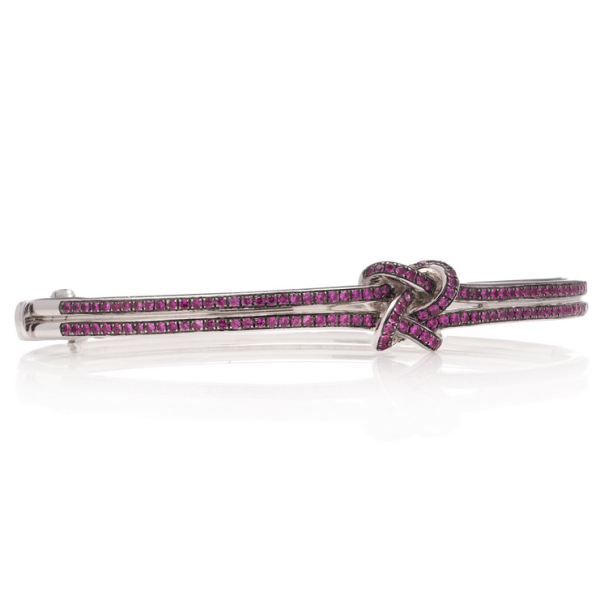 Vintage Theo Fennell Pink Sapphire Bangle Bracelet