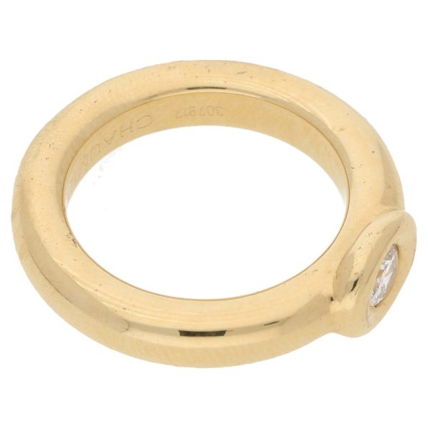 Chaumet Paris Rubover Diamond Solitaire Yellow Gold Ring