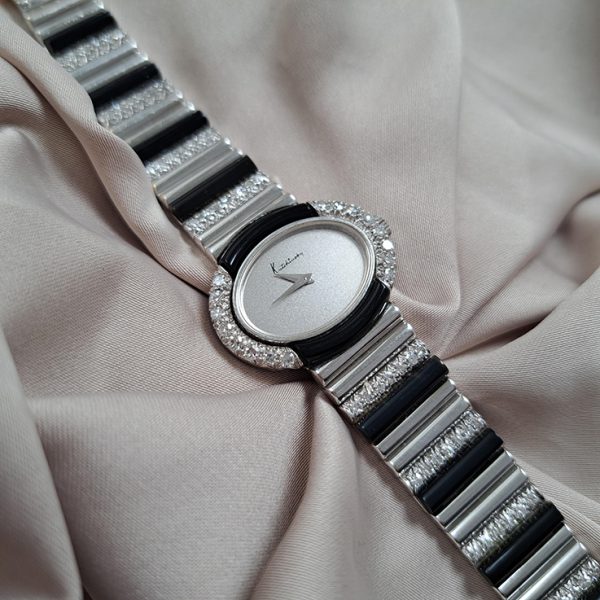 Vintage Kutchinsky Watch by Chopard with Onyx and Diamonds