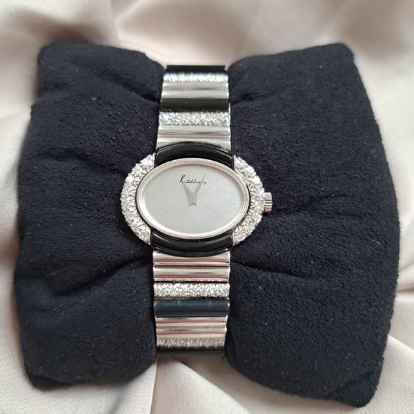 Vintage Kutchinsky Watch by Chopard with Onyx and Diamonds