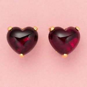 Steltman Tourmaline and Gold Heart Earrings
