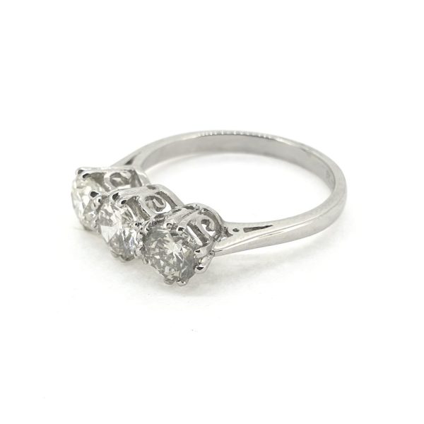 1.55ct Diamond Trilogy Engagement Ring in Platinum