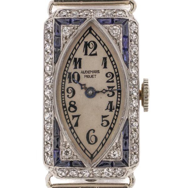 Audemars Piguet Art Deco Sapphire and Diamond Cocktail Watch