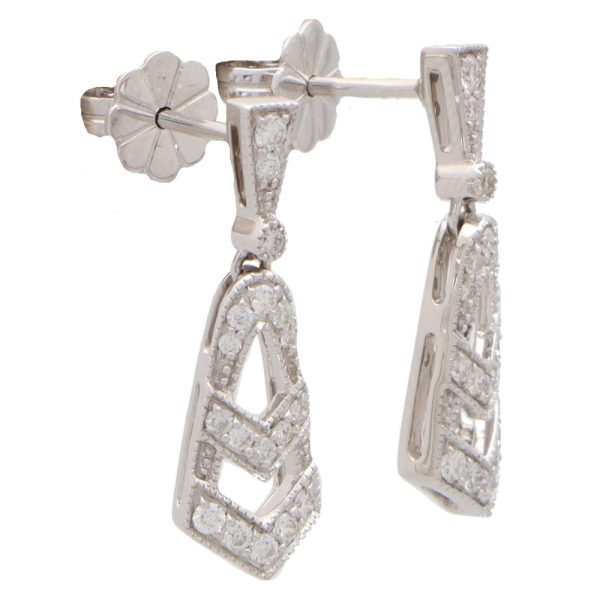 Art Deco Inspired Diamond Drop Earrings