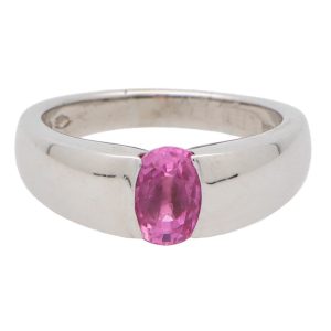Vintage Boucheron Pink Sapphire Solitaire Ring