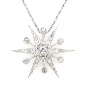 1.55ct Diamond Star Pendant Necklace