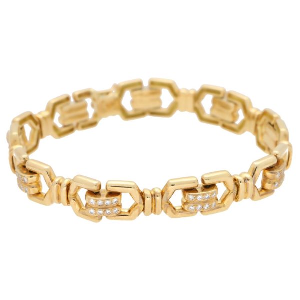 Mauboussin 1.45ct Diamond Set 18ct Yellow Gold Link Bracelet