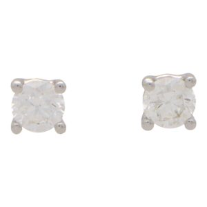 Single Stone 0.50ct Diamond Solitaire Stud Earrings
