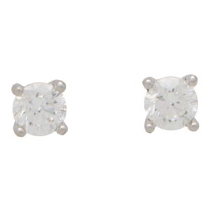 Single Stone Diamond Solitaire Stud Earrings, 0.70 carats