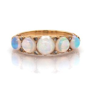 Victorian Antique Opal Five Stone Ring