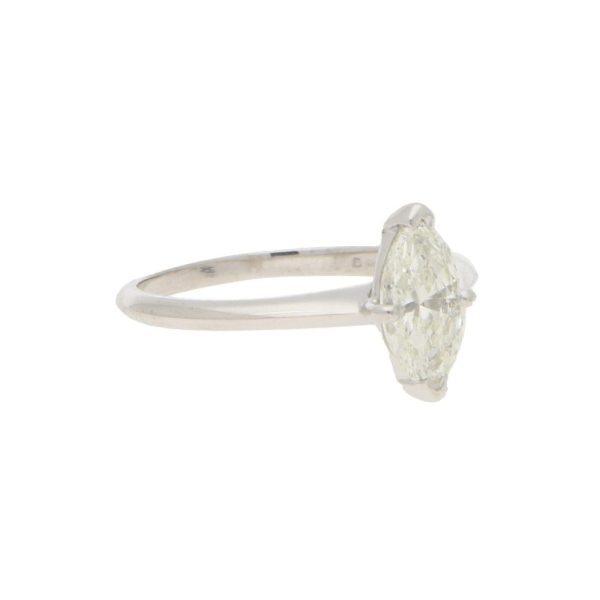 0.92ct Marquise Cut Diamond Solitaire Engagement Ring