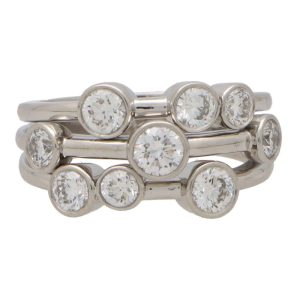 Contemporary Diamond Bubble Dress Ring, 1.69 carats