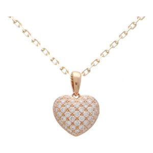 Diamond Set 18ct Rose Gold Heart Pendant