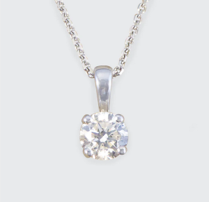 0.50ct Diamond Solitaire Pendant Necklace
