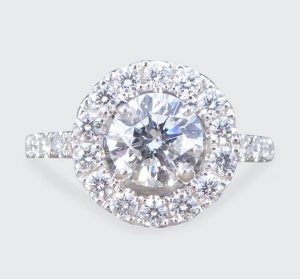 1.78ct Diamond Halo Cluster Ring