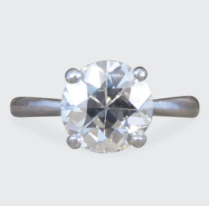 2.55ct Old European Cut Diamond Solitaire Ring