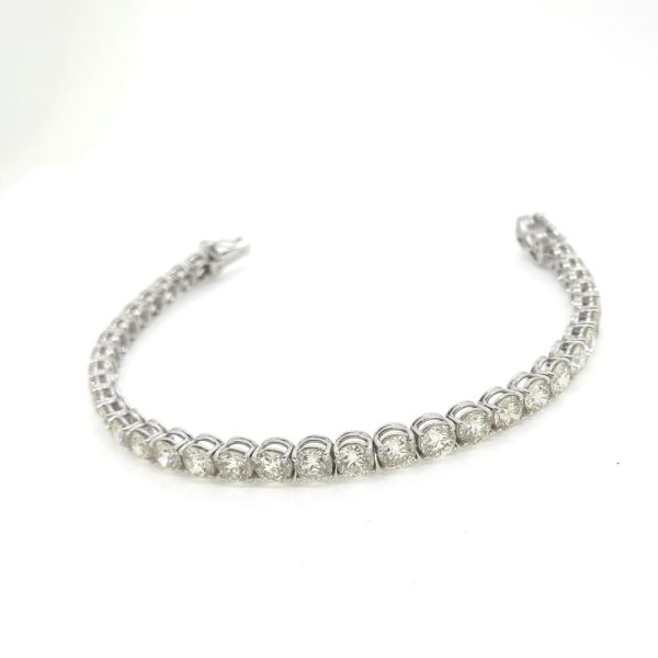 Fine Diamond Line Tennis Bracelet, 15.11 carats
