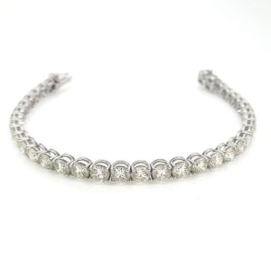 Fine Diamond Line Tennis Bracelet, 15.11 carat total