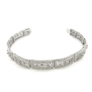 Antique Belle Epoque Diamond Bracelet in Platinum