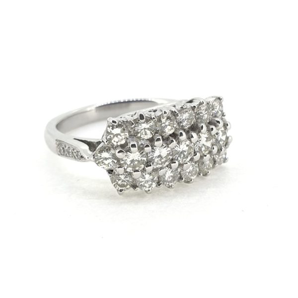1.30ct Diamond Cluster Dress Ring in 18ct White Gold