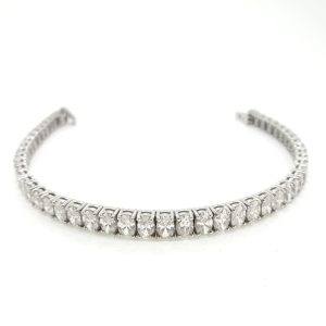 Oval Cut Diamond Line Bracelet, 12.68 carat total