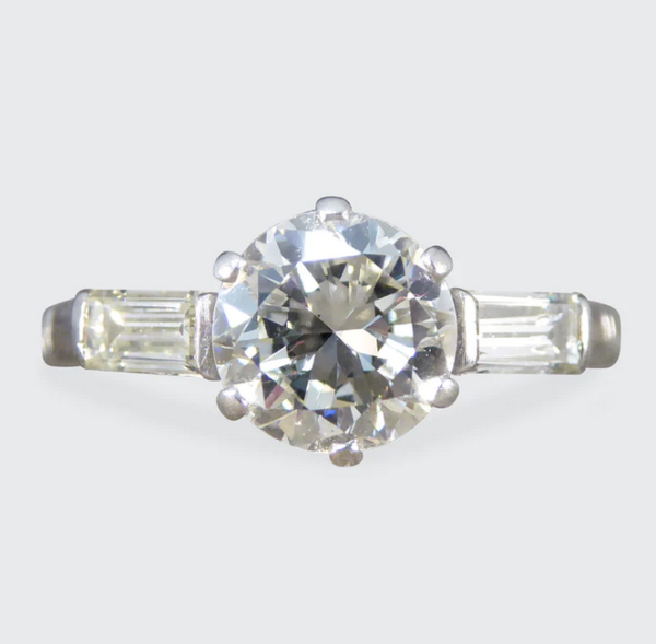 Art Deco Antique 1.20ct Diamond Engagement Ring