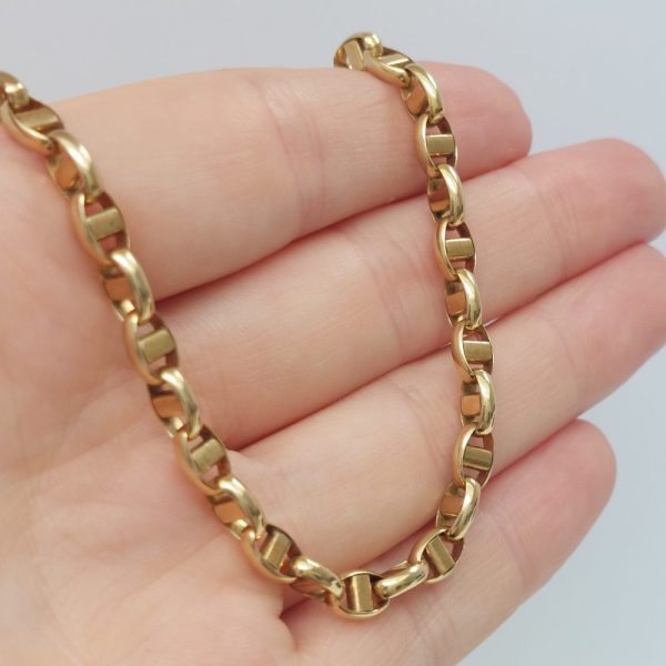 Vintage Mariner Link Gold Chain Necklace
