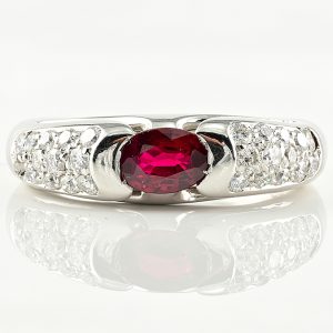 Vintage Bvlgari Ruby and Diamond Engagement Ring